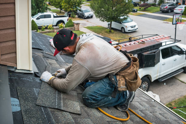 Professional Roof Replacement technician working in Newfoundland, NJ